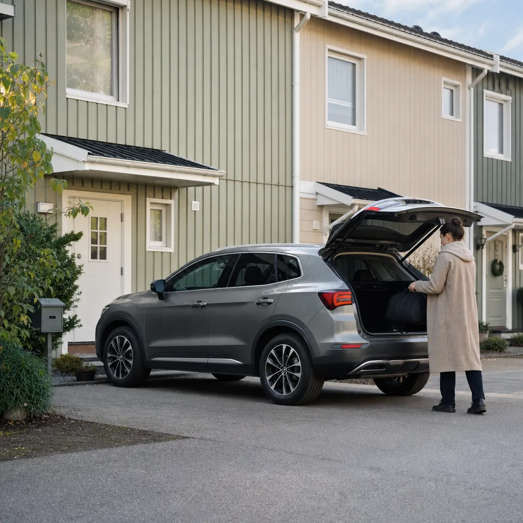 Dacia Duster på svensk skogsväg