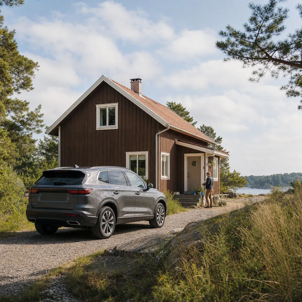 Hyundai Tucson på svensk parkering