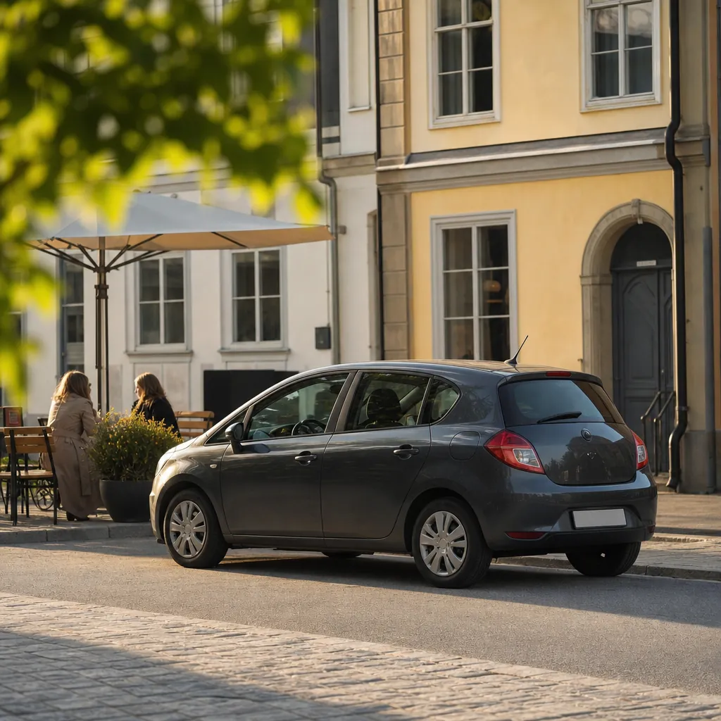 MINI Cooper i svensk stadsmiljö