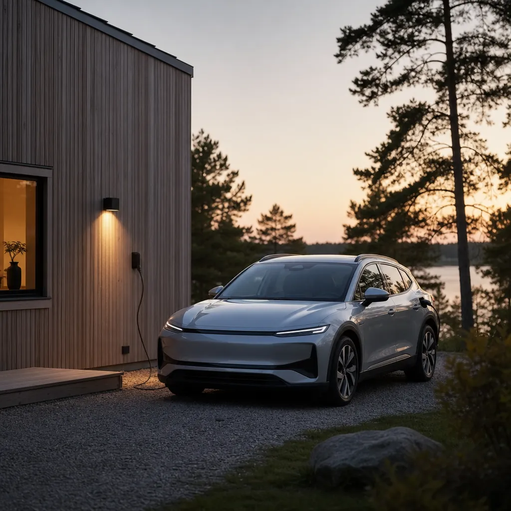 Polestar 2 vid svensk kustväg